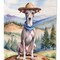 Edge Collections - 11.25" X 15.50" - Multicolor - Italian Greyhound Cowboy Welcome Decorative - 1 Piece